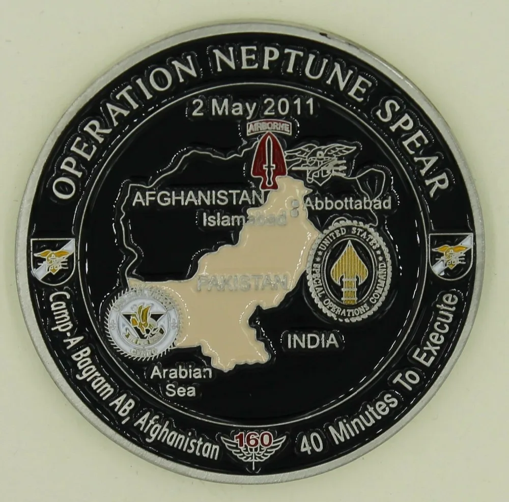 Operation NEPTUNE SPEAR 160th SOAR SEAL Team 6 Navy Commemorative Challenge Coin (2)