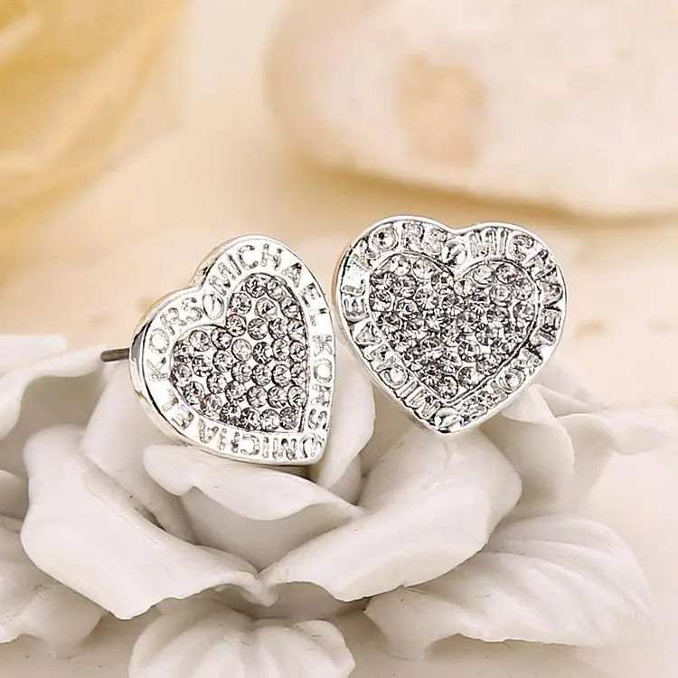 Fashion Contracted 1 Pair Alloy Heart Earrings Three Color Options | Украшения и аксессуары