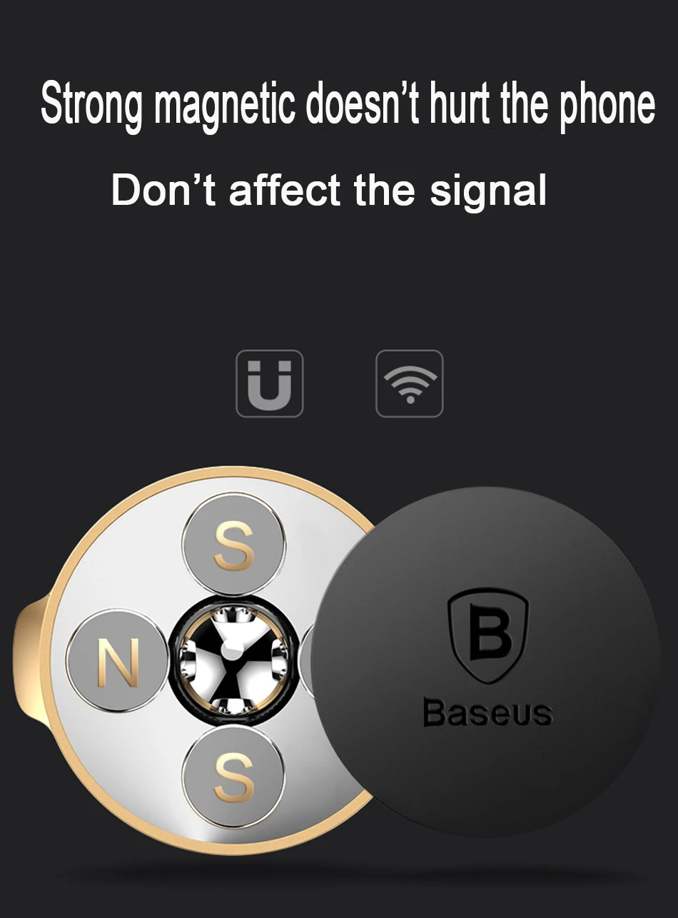 Baseus магнитный автомобильный держатель для телефона для iPhone Xs X samsung S10, держатель для телефона в автомобиле, магнитный держатель для мобильного телефона, подставка