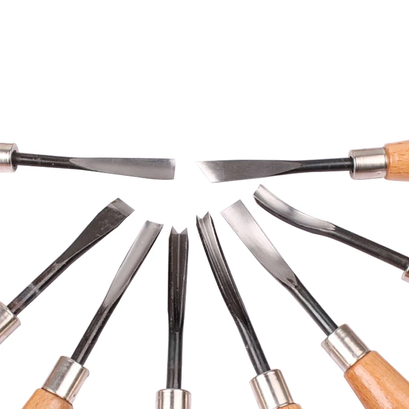 Ceny 8 sztuk zestaw narzędzia do rzeźbienia w drewnie wysokiej jakości różne dłuta rzeźba Skew Gouge rzeźba w drewnie nóż introligatorski narzędzia do grawerowania