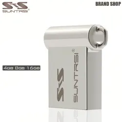 Suntrsi USB флешка оригинальный Сталь металлическая подвеска оптовая продажа накопитель настроить логотип печати Флешка USB Stick