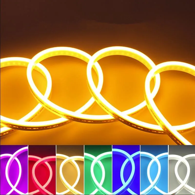 Silicone Neon LED Strip Light 12V Waterproof Lights Super Bright LEDs