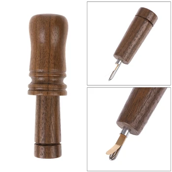

Outdoor Whistle Wooden Hunting decoy Hunter Brown Oak Wood Blowing Duck Caller Water Resistant Imitation sound whistle