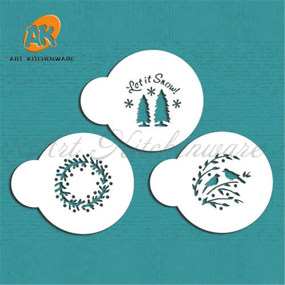 

Mini Let it Snow Cupcake Stencil, Cupcake Top Stencils Set, Cake Tools Decorating, Cupcake Decorating Tool, Christmas Decoration