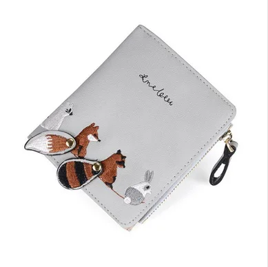 Tiere Kind Damengeldbörse grey Haspe 100 Cartoon Dhl Schöne pink Mode Durch Kurze champagne blue Leder Ems Geldbörse Weiblichen Kleine Reißverschluss green Black Oder Stücke nTYARqzw