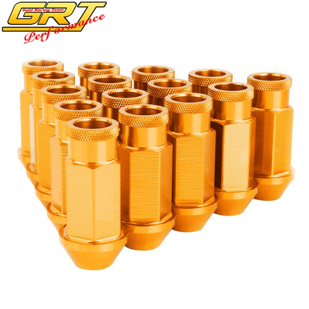 Race Car Light Weight Wheel Racing Lug Nuts P1.5/1.25, L52mm (20Pcs