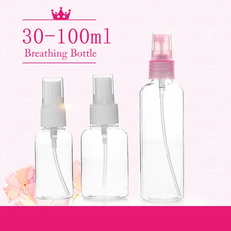 

Convenient Beauty 30/50/100ml Spray Bottle Travel Transparent Plastic Perfume Atomizer Empty Small Bottle
