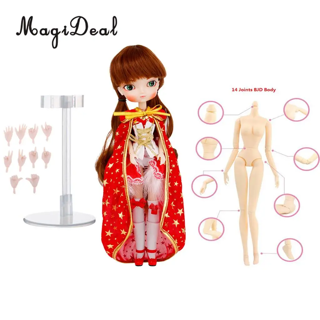 Detachable 14-Joints Make Up BJD SD Girl Doll 1/6 Ball Jointed Doll Collections Play Set Xmas New Year Birthday Gift Box