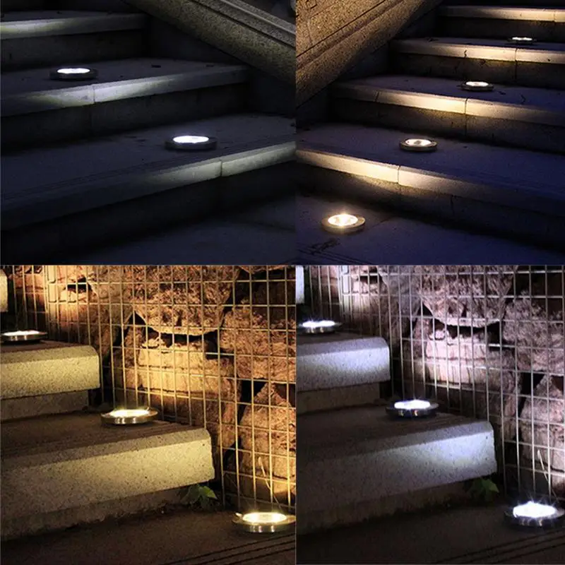 

8-LED Buried Solar Power Light Under Ground Lamp Outdoor Path Way Garden Decking Party Wedding Christmas Festival Decor Light
