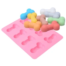 8 формами розовый 3D в форме пениса силиконовый формователь кубиков льда лоток DIY Форма для шоколада