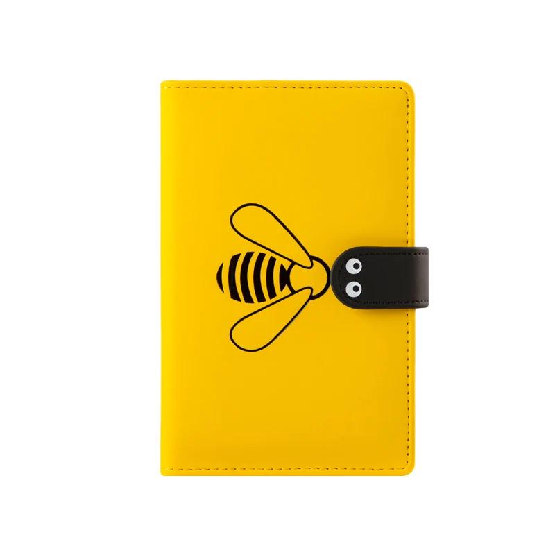 

CAGIE Kawaii a6 Grid Daily Planner Cute Monthly Planner Schedule Organizer Leather School Chancery Diary Notebook Filofax Agenda