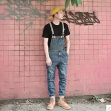 M-XXL Лидер продаж! Новая мужская одежда комбинезон модные тонкие джинсовые комбинезоны комбинезон размера плюс брюки подтяжки джинсы для маленьких ног