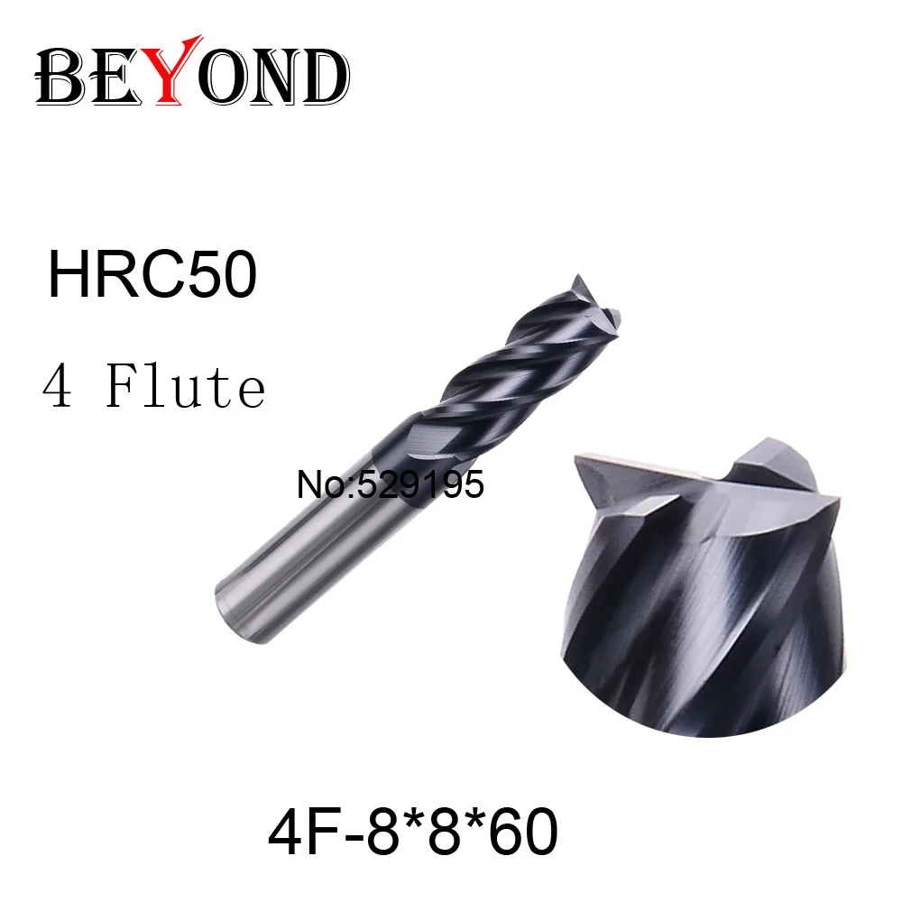 

2016 Limited Fresa 4f-8.0*8*60,hrc50,milling Cutter , Carbide Square Flatted End Mill ,4 Flute,coating:nano,factory Outlet