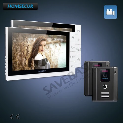 

HOMSECUR 9inch Video Door Entry Security Intercom + Sensor-Controlled IR Lights for Quality Night Vision