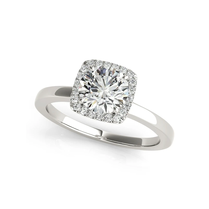 LESF 1 Ct 2 шт Halo Кольцо Помолвочные кольца набор твердых стерлингового серебра 925 пробы модное ювелирное обручальное кольцо для женщин