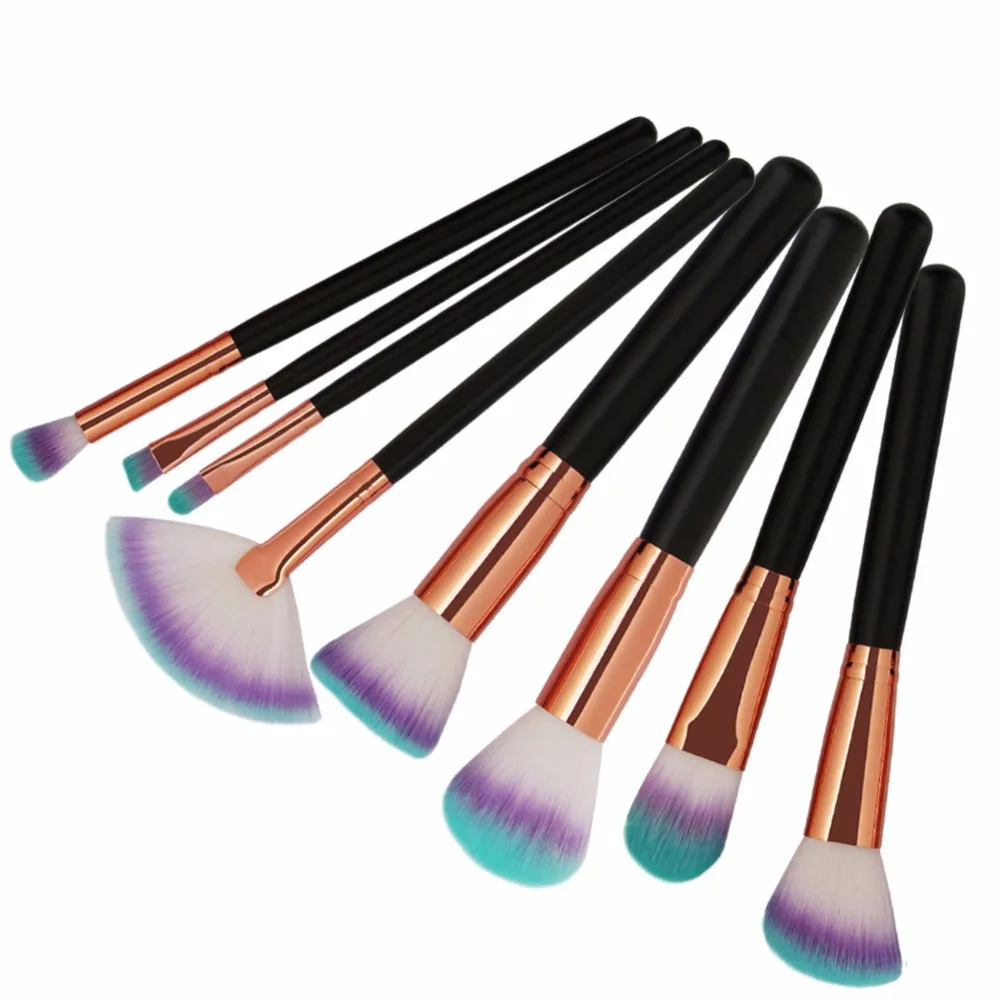 Buy l 8pcs Bamboo Makeup Brushes Kit Natural Soft