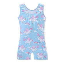 BAOHULU/милое балетное трико без рукавов для маленьких девочек, Радужный блестящий костюм для гимнастики, Детская Одежда для танцев