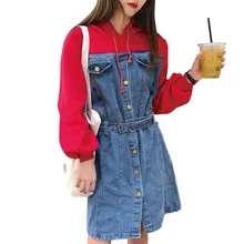 Для женщин одноцветное пальто Джинсовая куртка Для женщин зимний капюшон джинсовая куртка для Для женщин джинсовая куртка свободная посадка Повседневный стиль