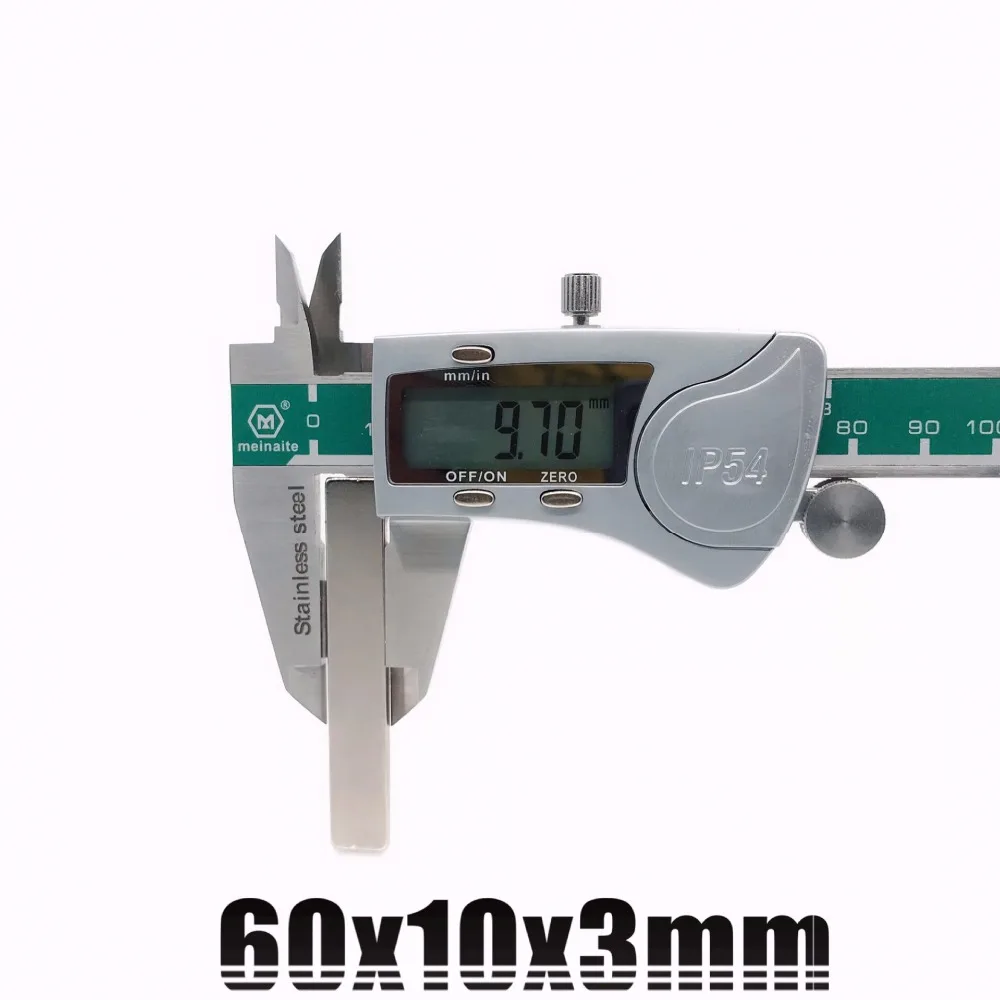 Неодимовый магнит 10 шт. 60 мм X 3 мм|neodymium block magnet|block magnetrare earth |
