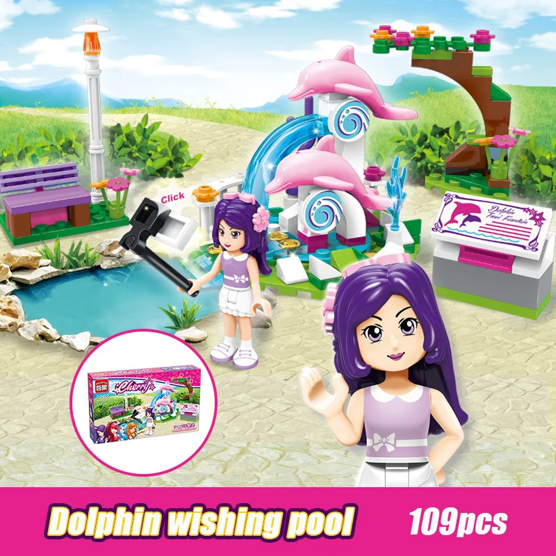 

2002 109pcs Girl's Dream Town Constructor Model Kit Blocks Compatible LEGO Bricks Toys for Boys Girls Children Modeling