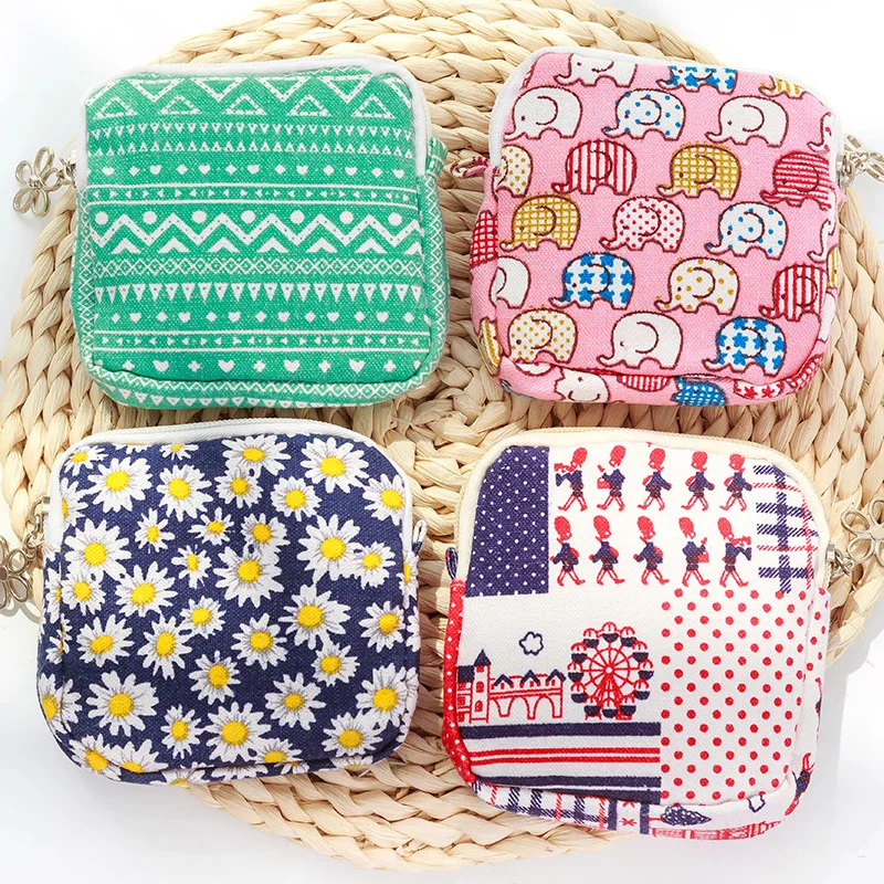 جميلة النساء فتاة لطيف سادة الصحية المنظم حامل محفظة منديل منشفة تخزين أكياس حقيبة لمستحضرات التجميل حالة حقيبة المناديل الصحية