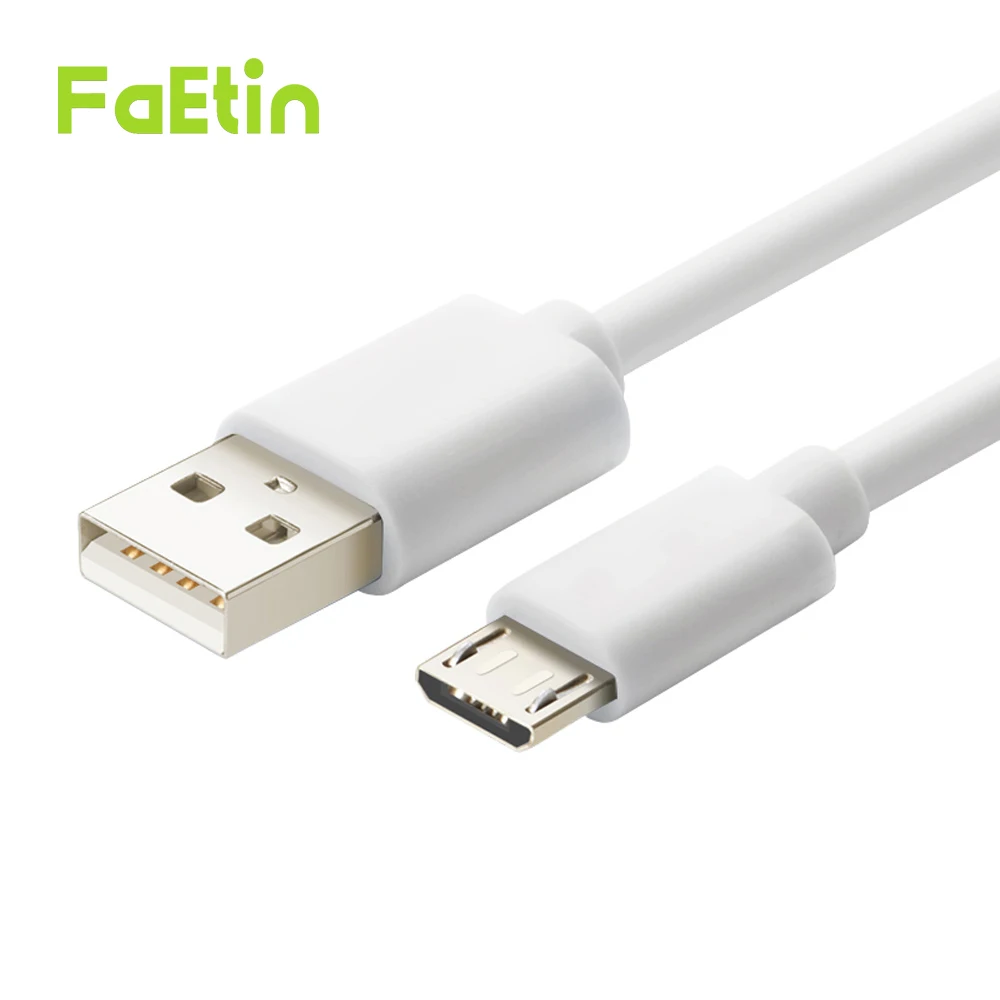 Micro USB cable mobile phone cable data charger cable 1M white cable for font b Android