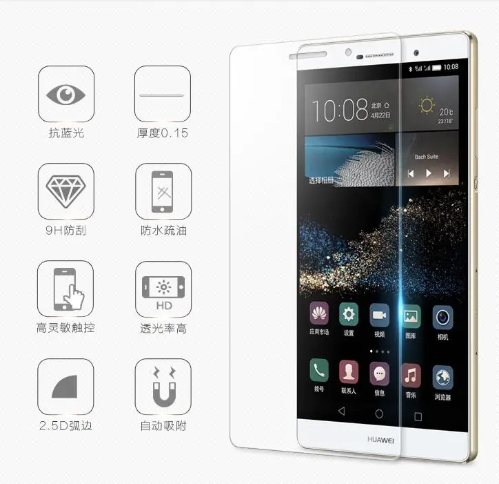 Премиум Настоящее Закаленное Стекло Пленка для Huawei Ascend P8 МАКС 4 Г LTE Dual SIM 6.8