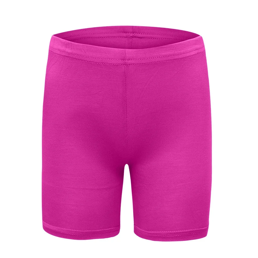 Hot Pink Детские шорты, летние танцевальные шорты для девочек, велосипедные шорты для девочек, дышащие и безопасные штаны - Цвет: Hot Pink