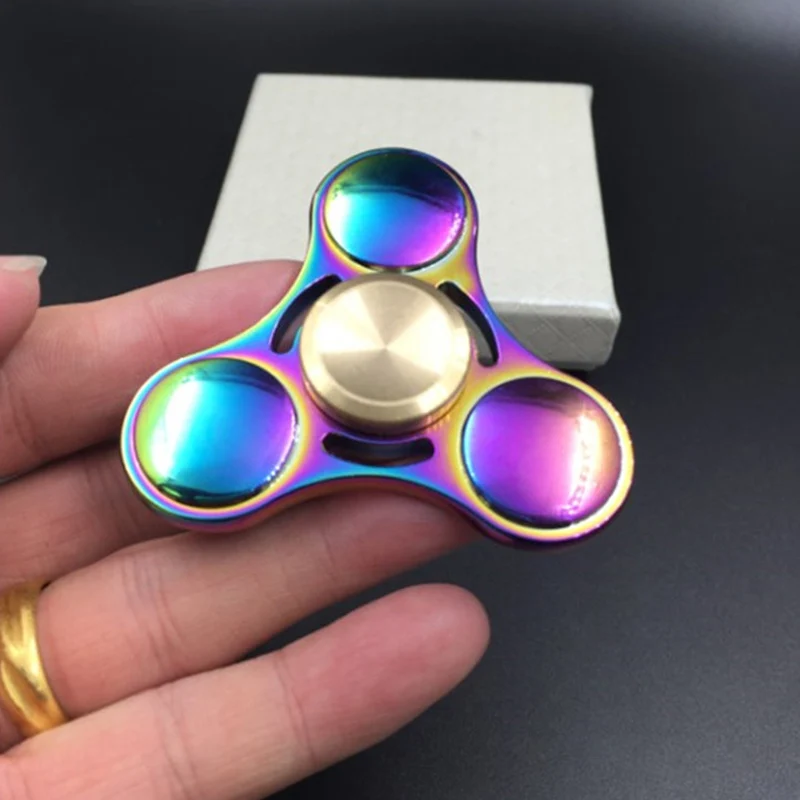 

New Colorful Fidget Toy  Hand Spinner Rotation Time Long For Autism and ADHD Kids/Adult Funny Anti Stress  Antistress Tri spiner