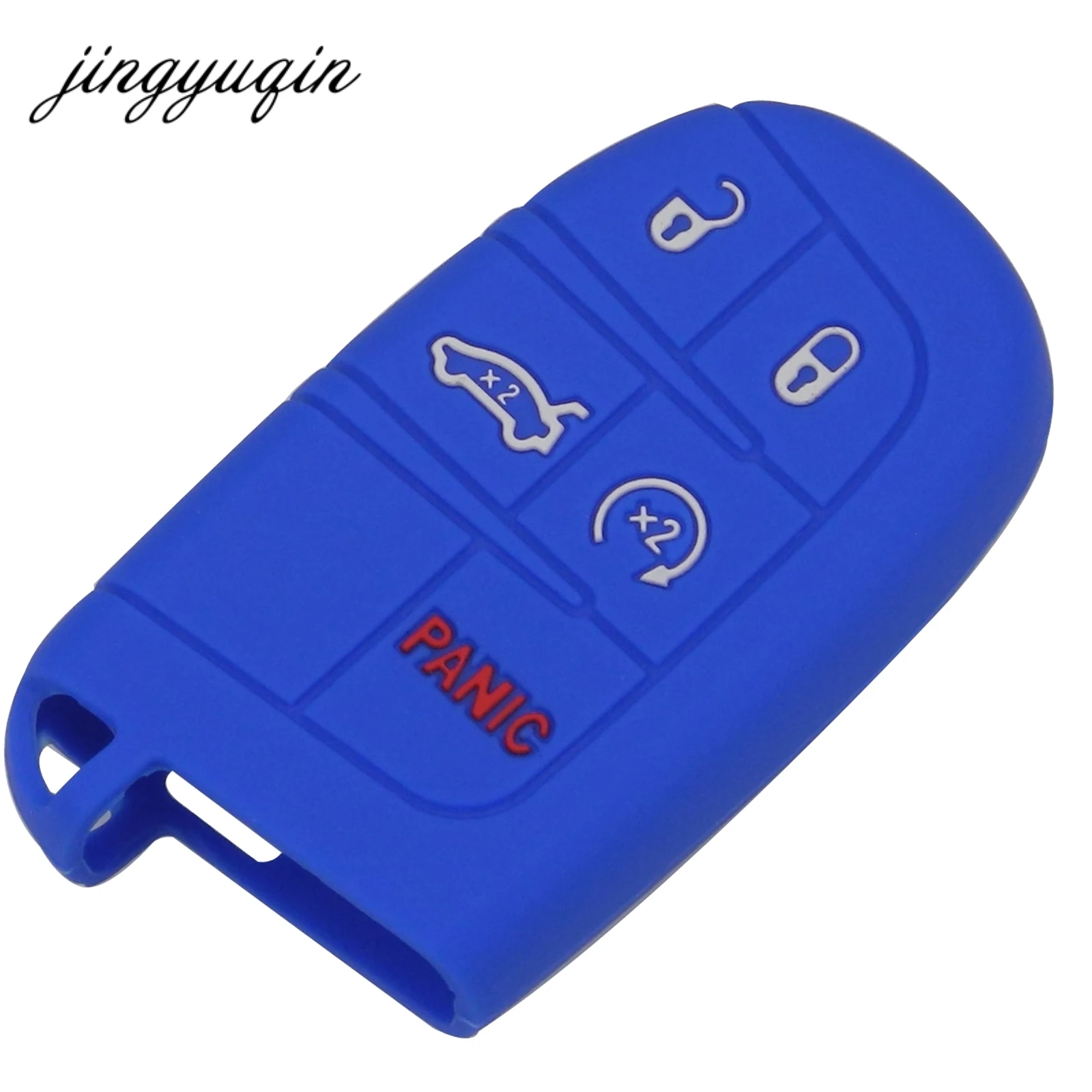 Jingyuqin силиконовый чехол для ключей от машины JEEP Grand Cherokee Dodge JCUV dart Journey Chrysler 300C Fiat 5