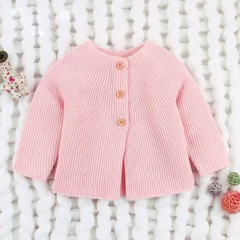

2020 Spring Autumn Baby Girls Sweater Cardigans Long Sleeve Newborn Knitted Jackets Toddler Infant Boys Knitwear Coats BC529