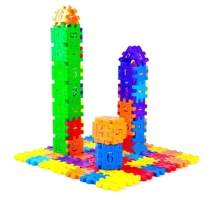 

Kids STEM Educational Geometry Shape Cognitive Digital Interlocking Blocks Building Toys for Children 495g/Pack