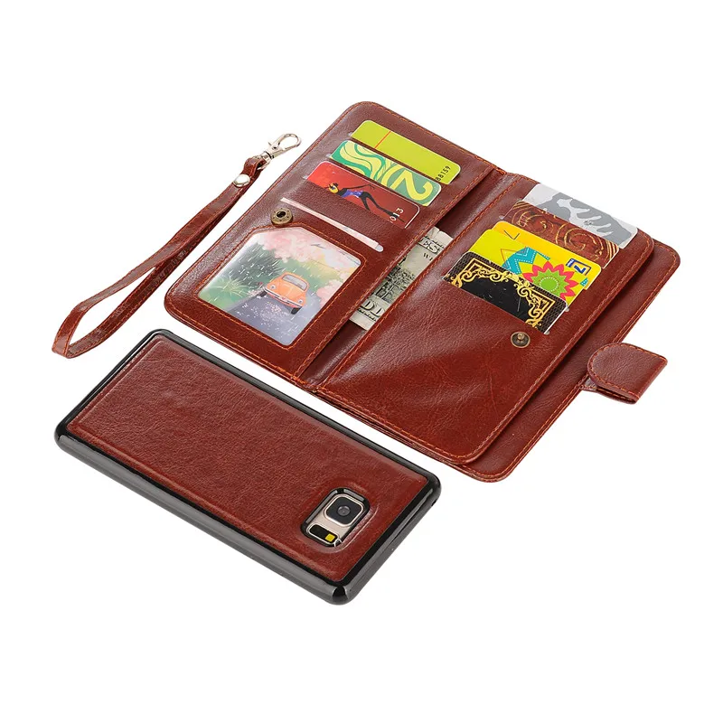 

For Samsung S7 Case 2 in 1 Magnetic Wallet Detachable Leather Cover Case For Samsung Galaxy S6 S6edge S7 S7edge Phone Case Stand