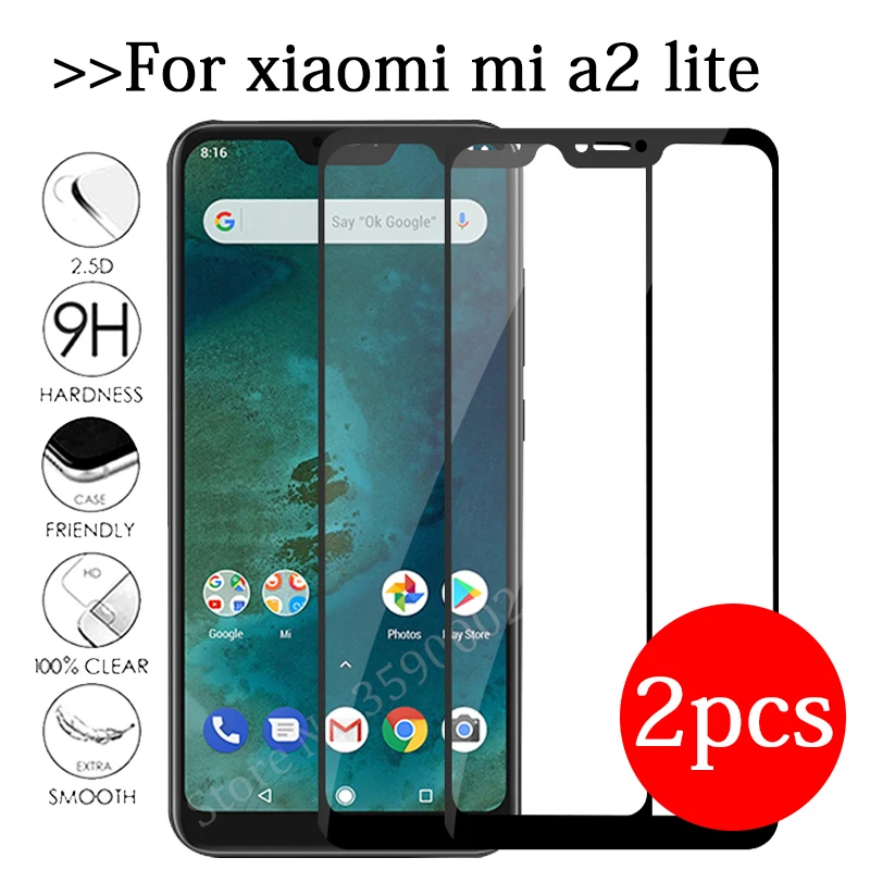 

2pcs Mi A2 Light Protective Glas For Xiaomi Mi a2 Lite Tempered Glass Xiomi mi 6x Mia2 A2lite A 2 Mia2lite Screen Protector Film