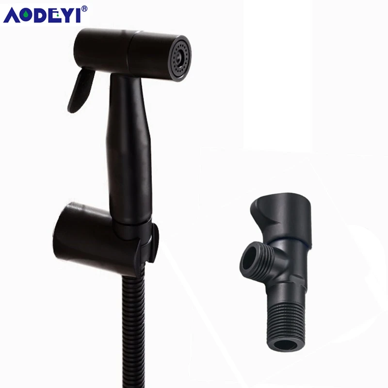 AODEYI304StainlessBlackHandheldBidetSprayBlackShowerSprayer
