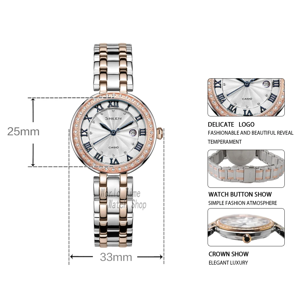 Casio watch Fashion elegant ladies ladies watch SHE-4034BSG-7B SHE-4034BSG-7A SHE-4034D-7A