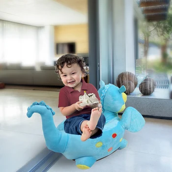 

New Arrival Baby Sofa Seat Lovely Cartoon Children Small Sofa Chair Plush Dinosaur Stuffed Toy Stool 45 X 78cm 2 Colors 2018