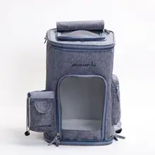 Сумка для собак на одно плечо, льняная супер дышащая складная сумка для домашних животных, дорожная сумка для домашних животных