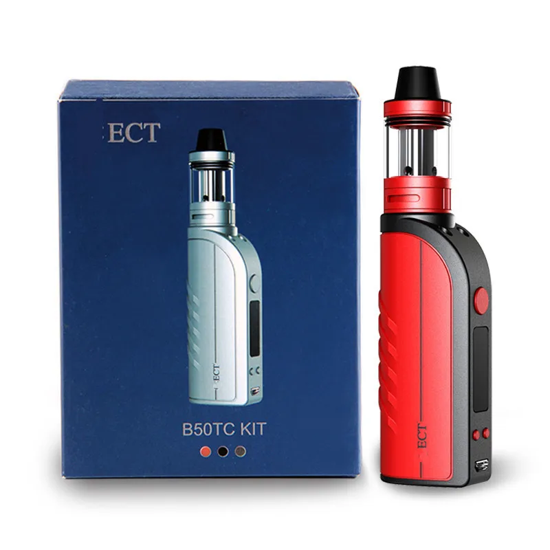 Original ECT B50TC 50w Starter Kit 2200mah battery 0 3ohm lit mini vaporizer e cigarette temperature