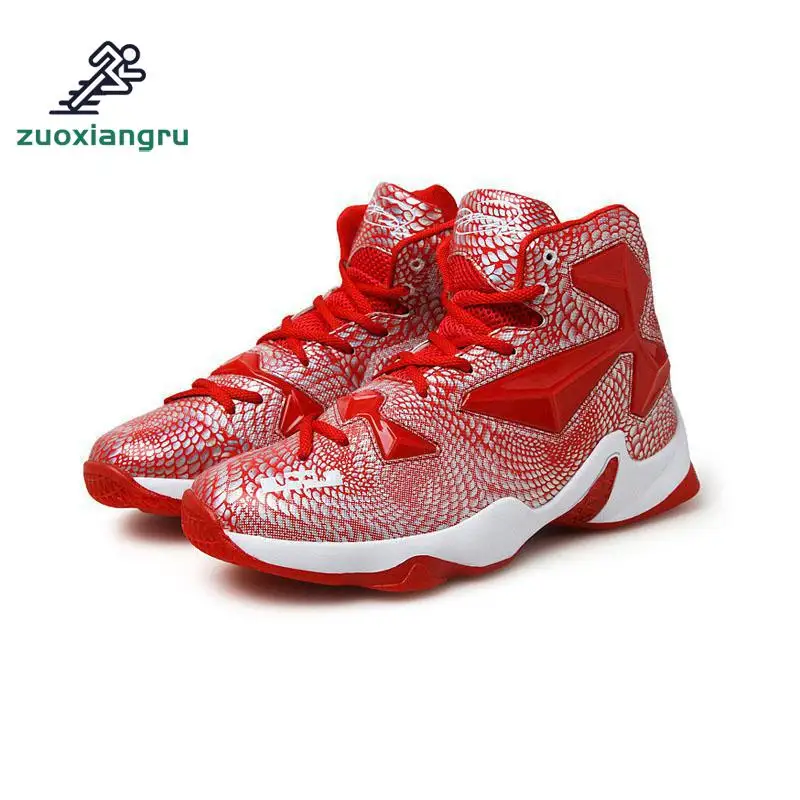 

Zuoxiangru Men's High Quality Sneakers White Black Basketball Boots Outdoor Basketball Shoes Sneakers Basketball