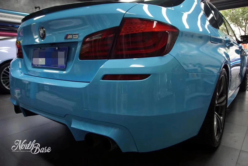 Blue Glossy Crystal Vinyl Film Car Wrap-3