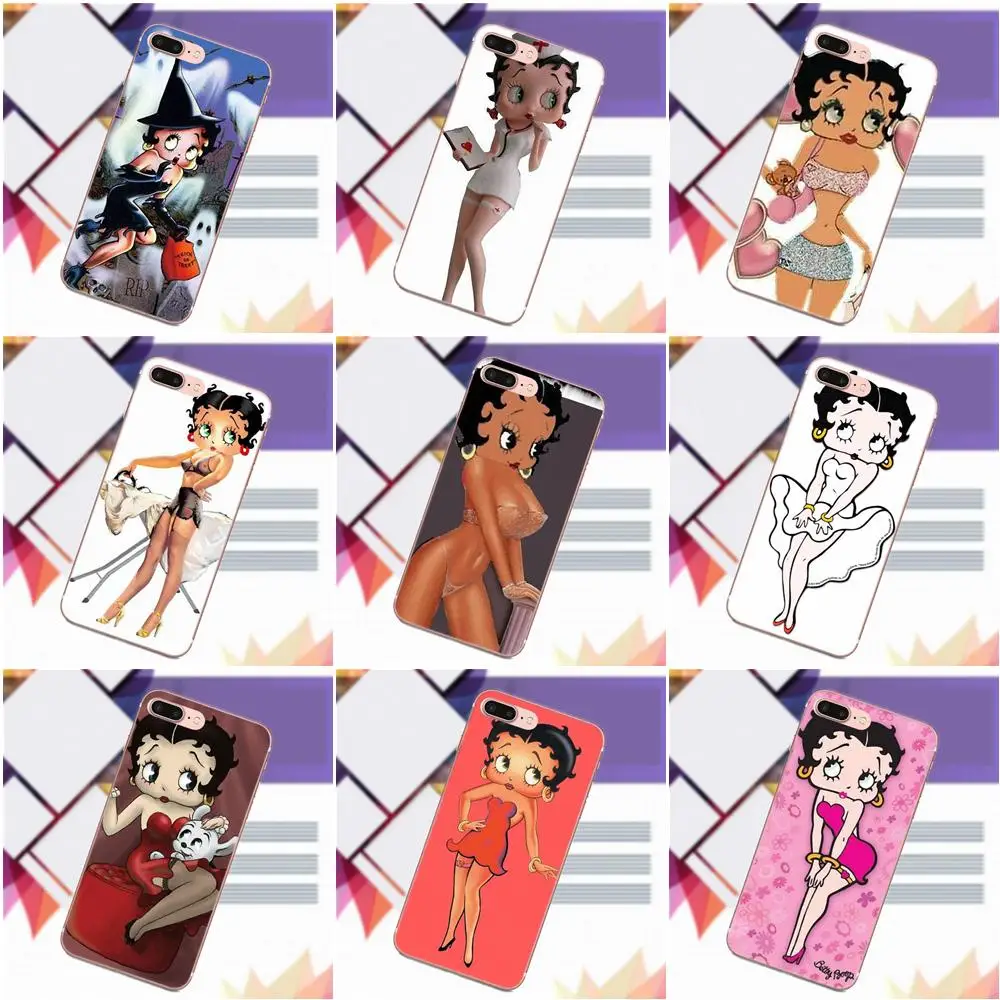

Vvcqod Sexy Betty Boop Best For Galaxy Alpha Core Prime Note 4 5 8 S3 S4 S5 S6 S7 S8 S9 mini edge Plus TPU Phone Capa