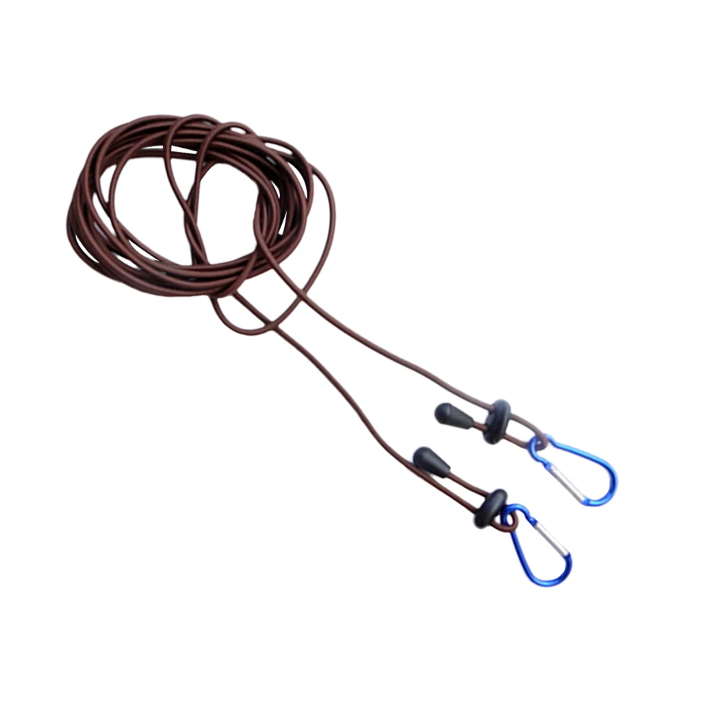 4mm 12' Kayak Canoe Tow Line Leash Lanyard with 2 Carabiner Clips for Camping Climbing Hiking Raftin Boating Surfing Accessory