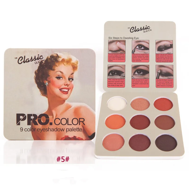 

9 Colors Makeup Matte Eye shadow Shimmer Beauty Glazed Nude Shining Eyeshadow Palette Makeup Glitter Cosmetics Metallic