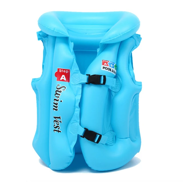 Children's Life Vest Inflatable Float Jacket Swimsuits for Girls Boys