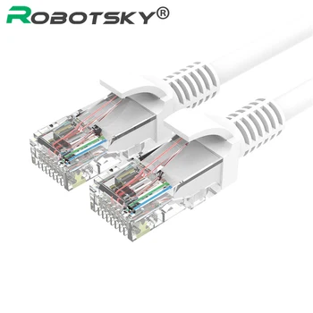 

Robotsky High Quality Ethernet Cable RJ45 Cat5 Flat Ethernet Network LAN Cable for Router Computer Exchanger 1M 2M 3M 5M 10M