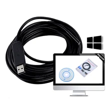 USB Endoscope Inspection Camera Snake Camera Waterproof Inspection Camera with 4 pcs Adjustable LED For PC Windows Endoscope