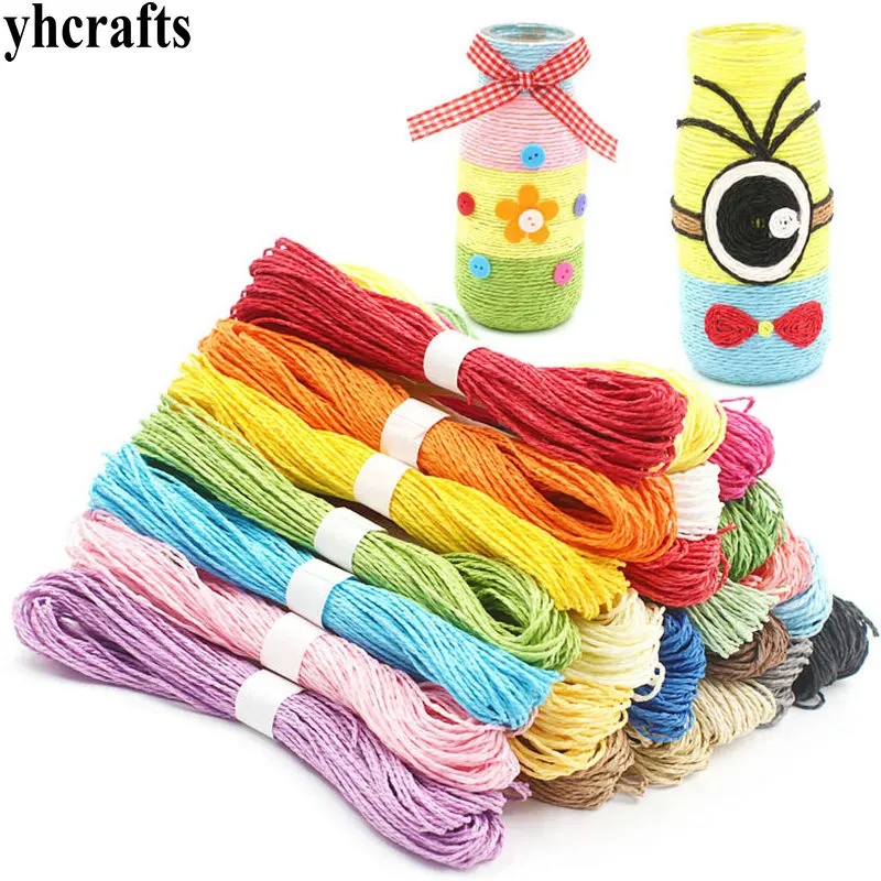 Buy 24 rolls(24 color)/LOT,Paper string twine yarn