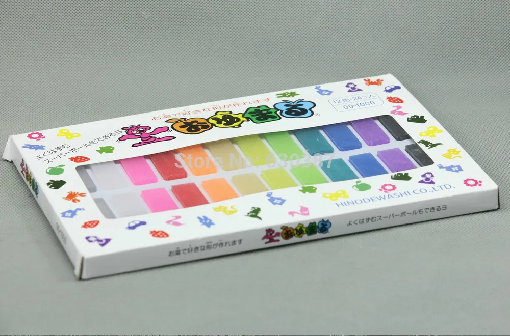 GJSX11 Oyumaru Reusable Clay Mold Making Material 12 Colors Set NEWin