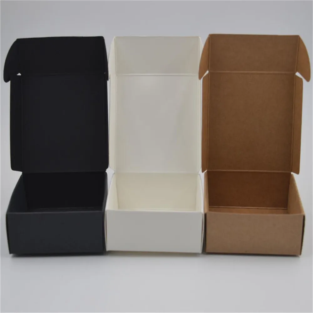 Новая маленькая крафт-бумага коробка коричневый картон мыло ручной работы в коробке белая крафт-бумага подарочная коробка черная упаковка коробка для ювелирных изделий